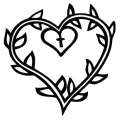 Religious Heart Stickers